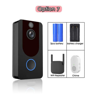 V7 HD 1080P Smart WiFi Video Doorbell Camera Visual Intercom Night vision IP Door Bell Wireless Security Camera