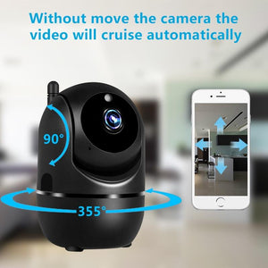 Black Smart Home Security Surveillance 1080P Cloud IP Camera Auto Tracking Network WiFi Camera Wireless CCTV YCC365 PLUS