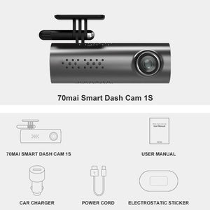 70mai Car DVR 1S APP & English Voice Control 70mai 1S 1080P HD Night Vision 70mai 1S Dash Camera Recorder WiFi 70mai Dash Cam