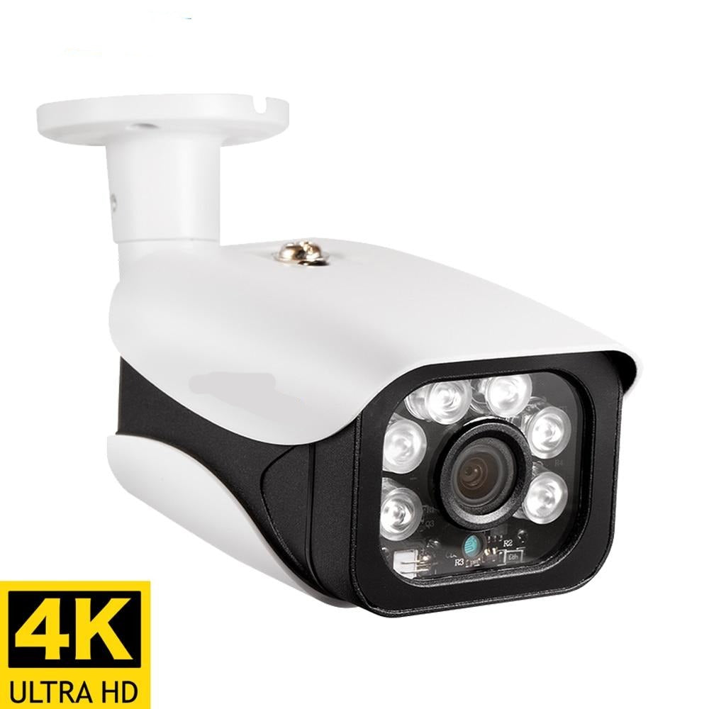 Compatible 8MP IP Camera 4K Outdoor H.265 Onvif Bullet CCTV Array Night Vision IR 4MP POE Surveillance Camera