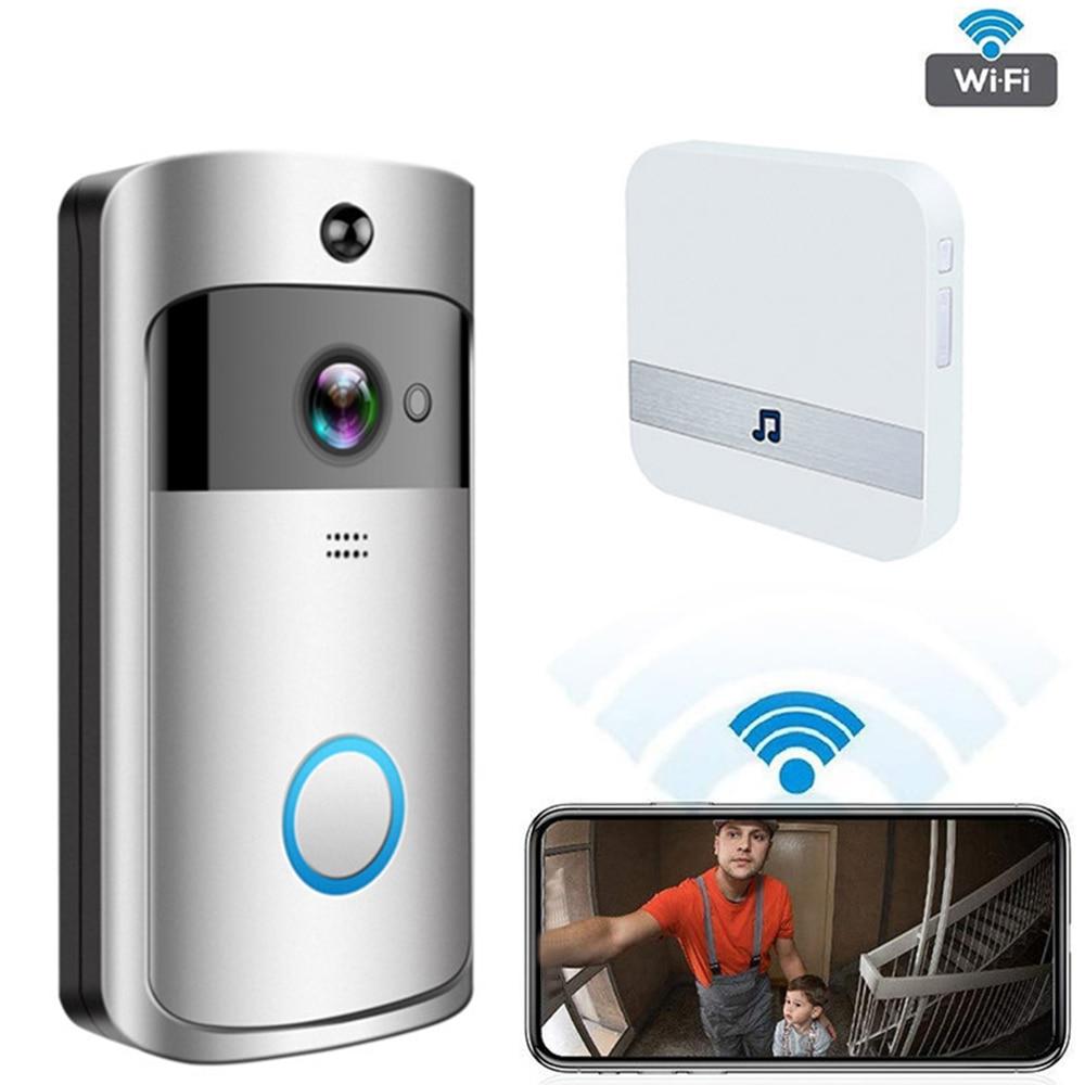 Smart Home V5 Wireless Camera Video Doorbell 720P HD WiFi  Doorbell Home Security Smartphone Remote Monitoring Alarm Door Senso