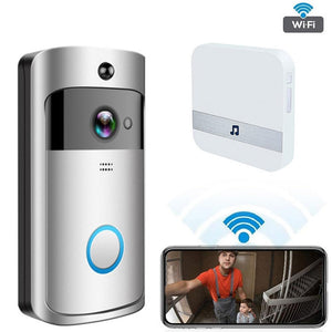 Smart Home V5 Wireless Camera Video Doorbell 720P HD WiFi  Doorbell Home Security Smartphone Remote Monitoring Alarm Door Senso