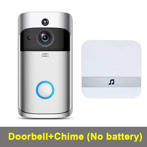 Smart Home V5 Wireless Camera Video Doorbell 720P HD WiFi  Doorbell Home Security Smartphone Remote Monitoring Alarm Door Senso