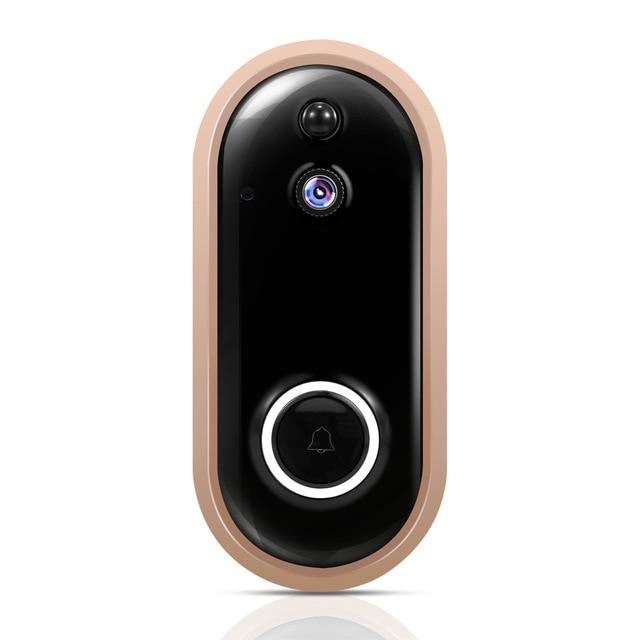 Smart Home WiFi Doorbell 1080P Security Camera Two-Way Audio PIR Motion Detection IR Night Vision Wireless Doorbell with Chime